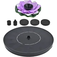 Neue Solar-lotus-gartenfontäne Mit 4 Düsen – Mini-außenfontäne Geeignet Für Vogelbäder, Aquarien, Gärten, Teiche Und Wasserbehälter