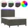 vidaXL Boxspringbett 140 x 200 cm Dunkelgrau