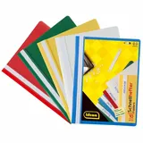 IDENA 307007 - Schnellhefter aus Kunststoff, 10 Stück, 5 Farben, DIN A4, extra stark