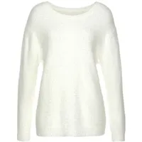 LASCANA Rundhalspullover Damen naturweiß Gr.32/34