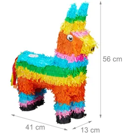 Relaxdays Piñata Lama 41 cm x 56 cm Mehrfarbig