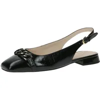CAPRICE Leder Pumps Sling Schwarz 29400