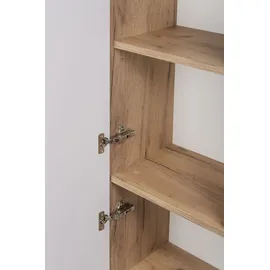 rodan fabryka mebli Rodan Badschrank Hochschrank 35 x 136 x 27 cm Gold Eiche Holz