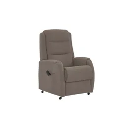 Hukla Fernsehsessel Max Mikrofaser 72 x 109 x 82 cm Braun elektrisch mit Rollen