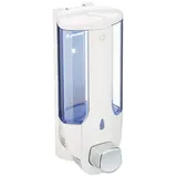 Testrut Axentia Seifenspender (zur Wandmontage, nachfüllbarer Flüssigseifenspender, Lotionspender aus Kunststoff, Volumen: ca. 380 ml) weiß, ca. 8 x 19 x 8,5 cm