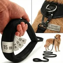 HUND IST KÖNIG ® Hunde Schleppleine mit Sicherheitskarabiner & gepolsterter Handschlaufe 15 m