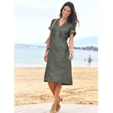 Casual Looks Etuikleid Unifarben Hellkhaki 52