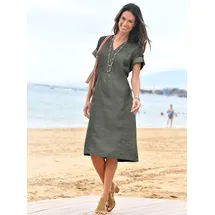 Casual Looks Etuikleid Unifarben Hellkhaki 52