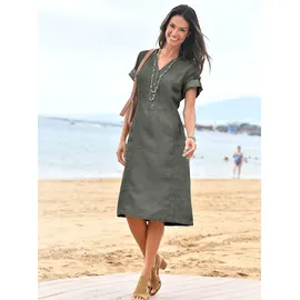 Casual Looks Etuikleid Unifarben Hellkhaki 52
