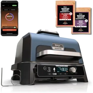 Ninja OG901EU Woodfire Pro Connect XL Elektrischer Outdoor Grill & Smoker