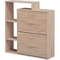 Wohnling Schuhschrank, WL1.793 sonoma-eiche 4 Fachböden 85,0 x 24,0 x 93,0 cm