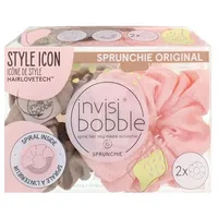 Invisibobble Sprunchie "Go with Floe" Duo Set I 2x Pastell Rosa Braun Haargummi & Damen I haarschonend & starker Halt I Limited Collection Nordic Breeze