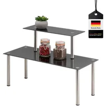 bremermann Glas-Regal Küchenregal 52 x 35 x 19 cm Grau