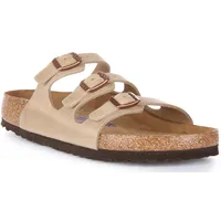 Birkenstock Damen Sandale Florida SFB geöltes Nubukleder Weichbettung normal Braun 41 - 41 EU