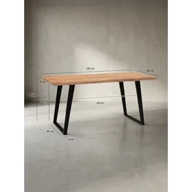 KADIMA DESIGN Computertisch 120 x 76 x 60 cm braun/schwarz