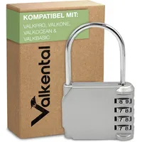 Valkental - Zahlenschloss mit 4 Ziffern | Geeignet als Vorhängeschloss & Spindschloss | Kompatibel mit ValkPro & ValkOcean | Einstellen ohne Werkzeug