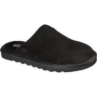 Skechers Relaxed Fit Renten Palco Herren Leichtgewichtige Hausschuhe Aus Mikrofaser Schwarz – 8 Großbritannien - 42 EU - 9 US / Schwarz - Schwarz - 42