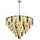GLOBO Luster Kronleuchter Hängeleuchte Metall goldfarben K9 Kristall champagner D 60 cm