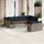 vidaXL 12-teiliges Gartensofa-Set mit Kissen, grau, Polyrattan - Grau
