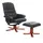 Mendler Relaxsessel HWC-E30, Fernsehsessel Liegesessel TV-Sessel mit Hocker, - Kunstleder schwarz