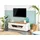 Beliani Cheval TV-Lowboard 140 x 50 x 40 cm Weiß/Braun Holzwerkstoff