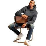 Lonsdale Kapuzensweatshirt schmale Passform Go Sport 2 schwarz|grau 2XL