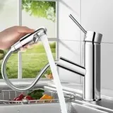 Waschtischarmatur Aus Messing Mit Ausziehbarer Brause, Mischbatterie, Handwaschtischarmatur Mit Abnehmbarem Luftsprudler, Keramikkartusche, Chromoberfläche