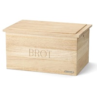 Continenta Brotkasten 34,5x23 cm Gummibaum - Beige