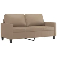 vidaXL 2-Sitzer-Sofa Cappuccino-Braun 140 cm Kunstleder