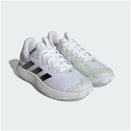 adidas Herren Solematch Control M Clay Shoes-Low (Non Football), FTWR White/Core Black/Matte Silver, 43 1/3 EU - 43 1/3 EU