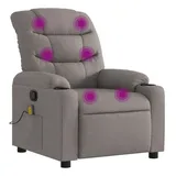 vidaXL Massagesessel Taupe Stoff