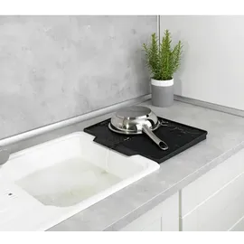 Wenko Abtropfmatte Nelia mit Abtropfgestell, Schwarz