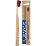 Curaprox wood ultra soft toothbrush, E-shop, bristle colour: bordeaux-red Curaprox CS Holzzahnbürste – Für Umweltfreundliche Mundpflege | Ultrasanfte Plaque-entfernung