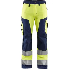 Blåkläder Damen Warnschutz-Bundhose "7155" - 34 - gelb/marine