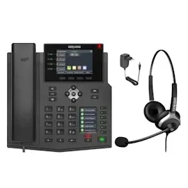 GEQUDIO IP-Telefon GX5+ mit Netzteil & Fritzbox, Telekom kompatibel