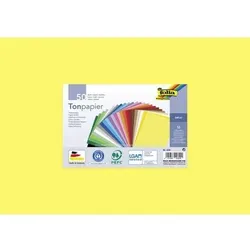 Folia DIN A3 Bastelpapier Farbig sortiert 130 g/m2 50 Blatt