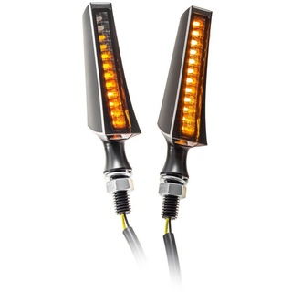 Highsider LED Sequenz-Blinker STS 1, schwarzes 2C Gehäuse, getöntes Glas.