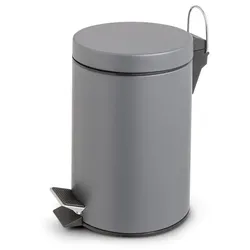 Kosmetikeimer 3L Edelstahl Grau
