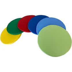 6er Set Sitzkissen, Multicolor Bezug Kunstleder