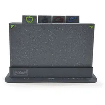 Maestro Schneidebrett MR1787, (4-St), Set mit 4 Schneidebrettern + Ständer grau