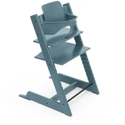 STOKKE® Tripp Trapp® Hochstuhl Buche Fjord Blue inkl. Baby Set V2 Fjord Blue
