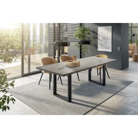 Mäusbacher Ausziehtisch 90 x 73 x 90 cm grau/schwarz