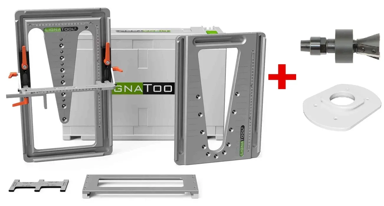 Lignatool LT060 Set Standard inkl. Konus-Wendeplattenfräser 15° und Arretierplat...