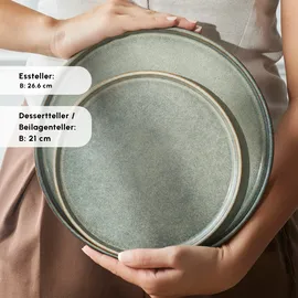 KARACA Earth Collection Geschirrset 55-tlg. grau