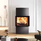 Austroflamm Lounge Xtra Kaminofen Stahl gussgrau, RR oben oder hinten