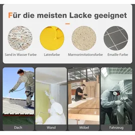 Costway Farbsprühsystem, 15 L Farbtank, Druckfarbtopf mit Sprühpistole & anpassbarem Sprühbereich, Farbfluss & Luftvolumen, Farbsprühgerät mit...