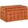 Beliani Hocker mit Stauraum Samt 0 x 0 x 0 cm Orange