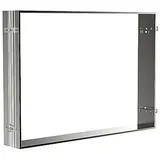EMCO Einbaurahmen für Badezimmerspiegelschrank Prime (103 cm Breite), Rahmen für hochwertigen Lichtspiegelschrank als Unterputz-Modell, zum passgenauen und sicheren Einbau, Aluminium