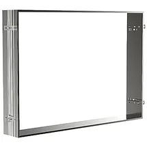 EMCO Einbaurahmen für Badezimmerspiegelschrank Prime (103 cm Breite), Rahmen für hochwertigen Lichtspiegelschrank als Unterputz-Modell, zum passgenauen und sicheren Einbau, Aluminium