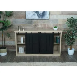 MCW Sideboard K75 150 x 84 x 40 cm Naturfarben / Schwarz